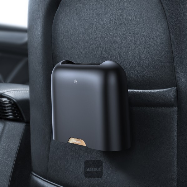 Baseus Smart Cleaner Auto Car Trash Can (Free Trash Bags 2 Rolls/60 Each) Black